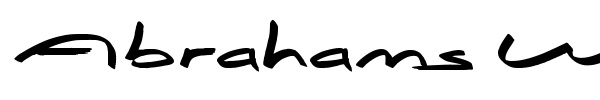 Abrahams Wish font preview